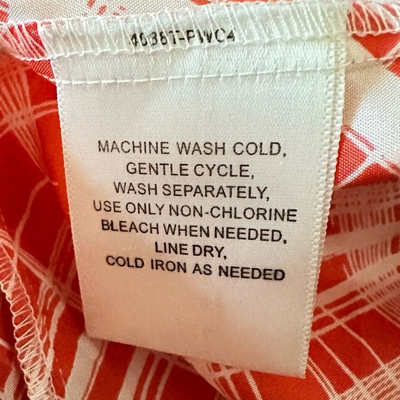 Off shoulder Puffy Sleeves Red White Checked Top Size Large - Picture 10 of 10